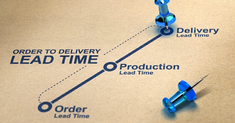 lead time order delivery graphic